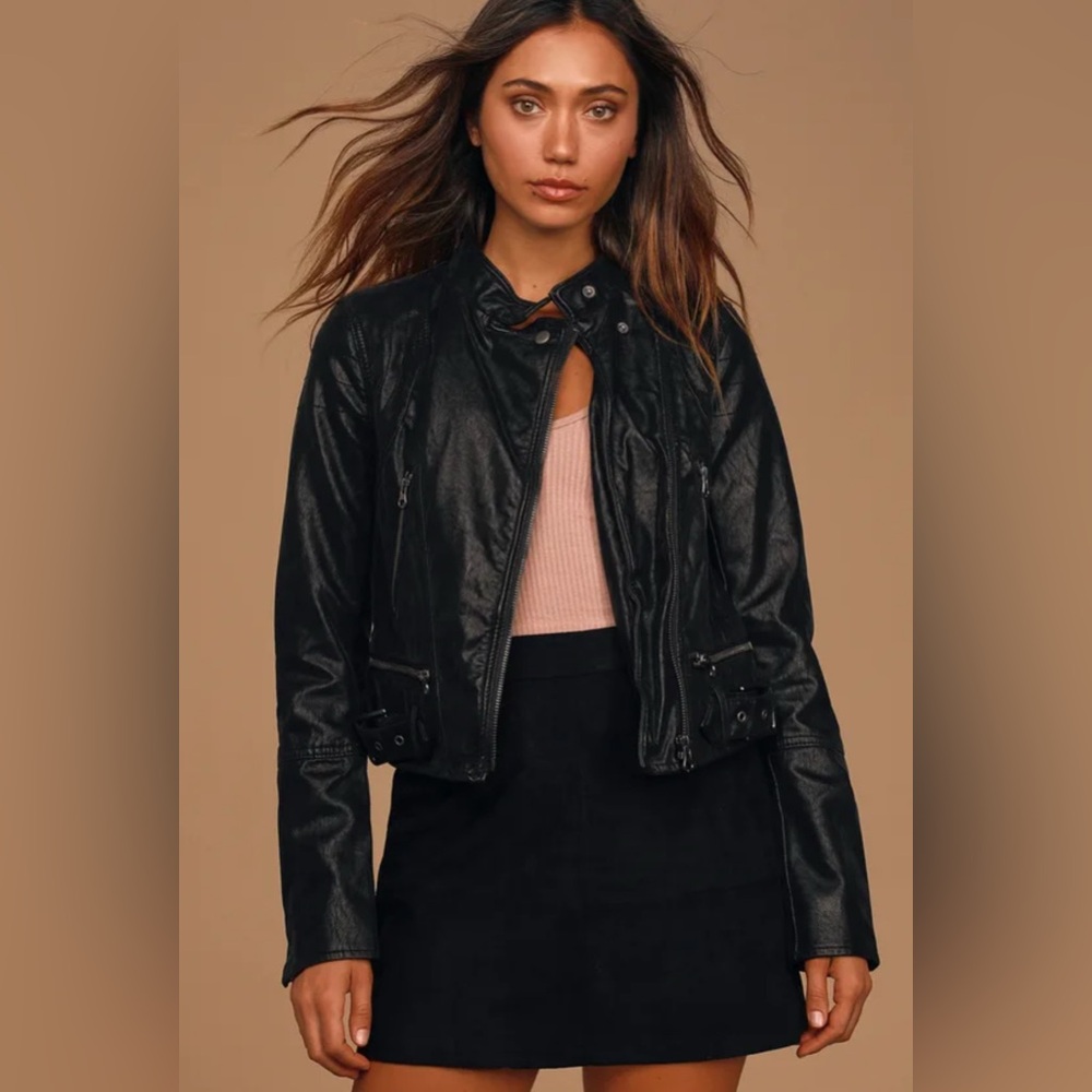 We the Free Fenix Vegan Leather Moto Jacket Small